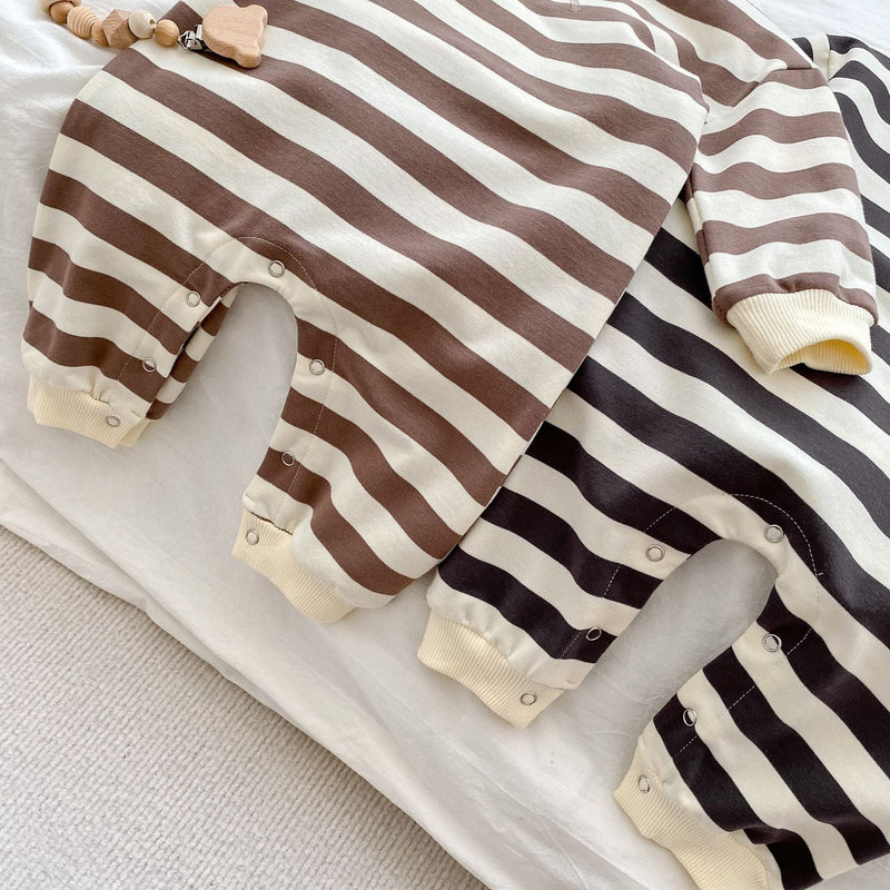 Baby Striped Pattern Long Sleeve Casual Jumpsuits by MyKids-USA™