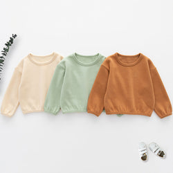 Baby Solid Color Long Sleeve Simple Style Basic Hoodie by MyKids-USA™