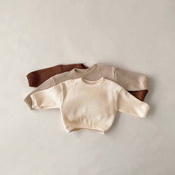 Baby Solid Color Waffle Fabric Long Sleeves Soft Cotton Hoodies by MyKids-USA™