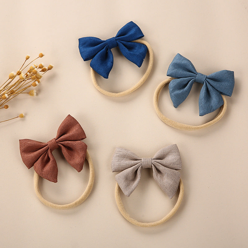 Baby Solid Color 3D Bow Handmade Elastic Headband by MyKids-USA™