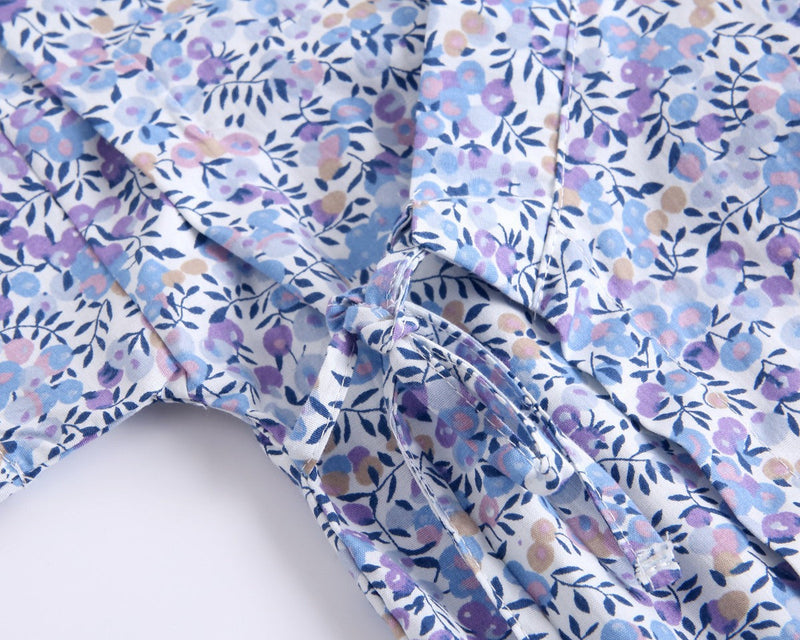 Baby Floral Print Belt Design Short-Sleeved Tops Combo Shorts Japanese Sets Pajamas by MyKids-USA™