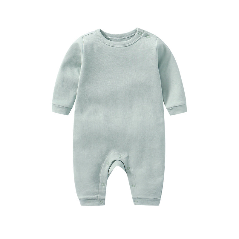 Baby Solid Color Long Sleeve Soft Cotton Rompers Home Clothes by MyKids-USA™