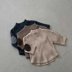 Baby Solid Color Waffle Knit Design Hoodie With Overalls by MyKids-USA™