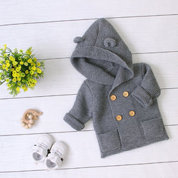 Baby Solid Color Double Breasted Design England Style Cute Knitting Cardigan by MyKids-USA™