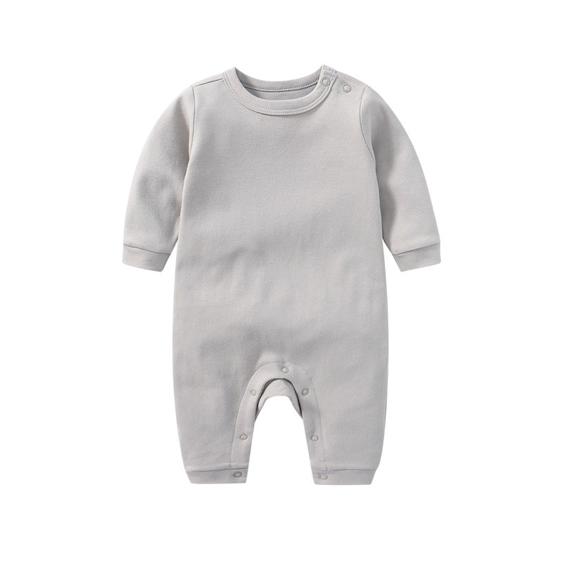 Baby Solid Color Long Sleeve Soft Cotton Rompers Home Clothes by MyKids-USA™