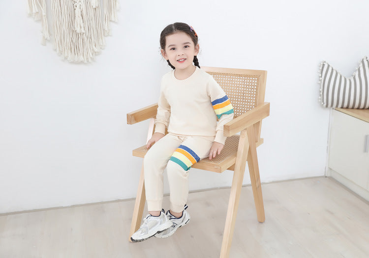 Girl Round Collar Long Sleeve Top Combo Long Pants In Sets by MyKids-USA™