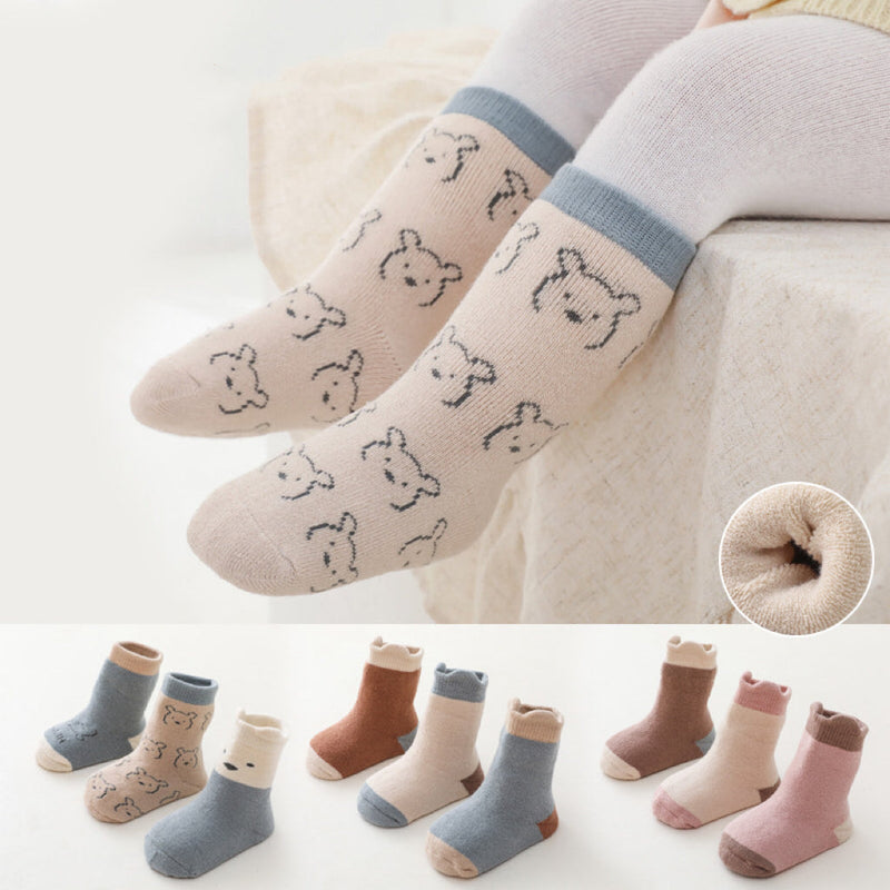 Baby Cartoon Print Pattern Thickened Soft Cotton Socks by MyKids-USA™