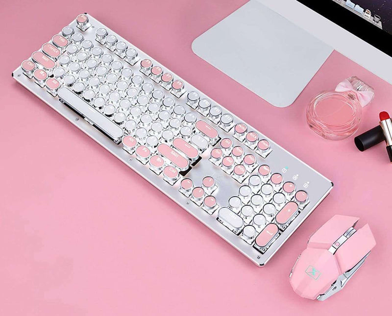 Retro Typewriter Wireless Keyboard and Mouse Set - Palette Edition by The PNK Stuff