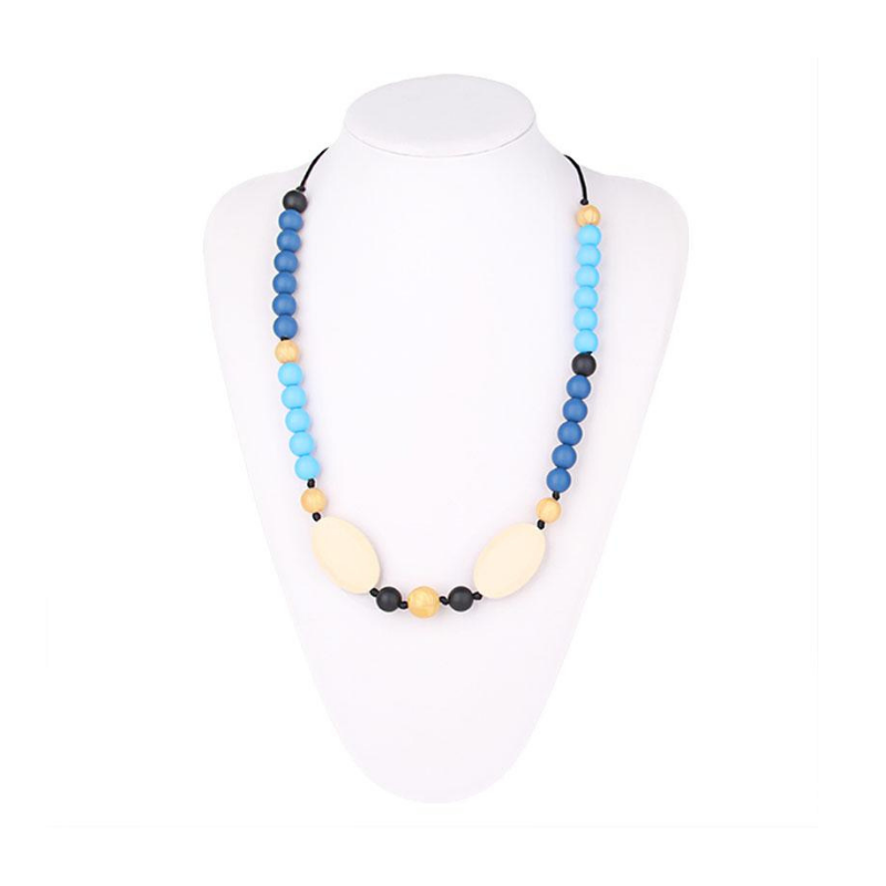 Silicone Beaded Oval Style Teething Necklace by The Pencil Grip, Inc.
