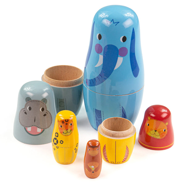 Jungle Animal Russian Dolls by Bigjigs Toys