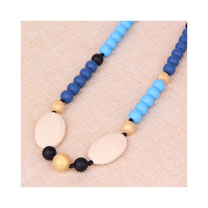 Silicone Beaded Oval Style Teething Necklace by The Pencil Grip, Inc.
