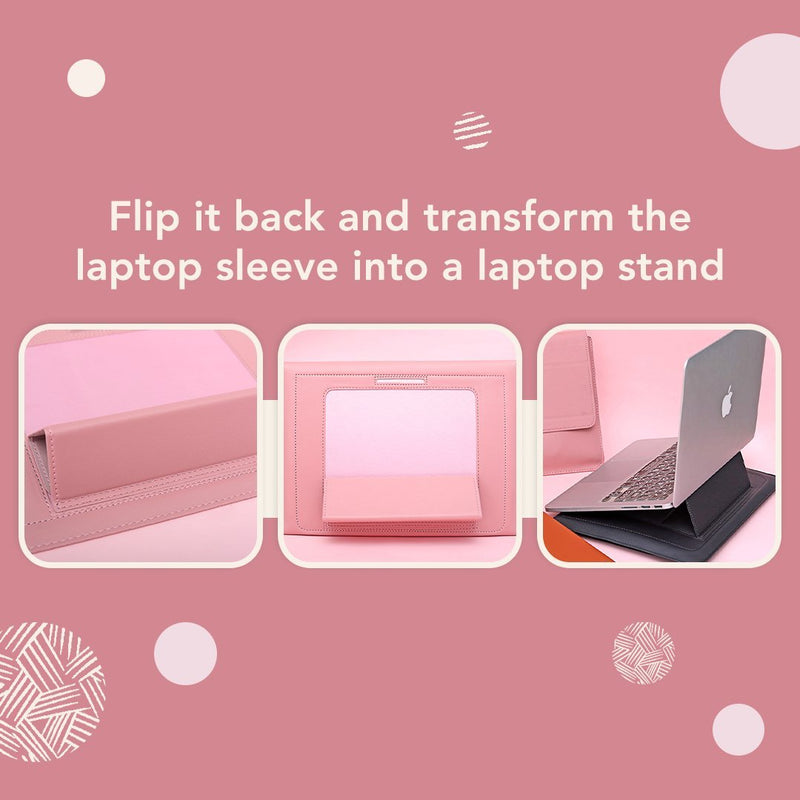 Transformable Vegan Leather Laptop Bag Set (Laptop Stand) by Multitasky