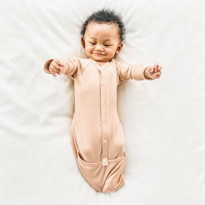 Preemie Baby Sleep Gowns | Sandstone
